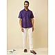 shop handloom cotton - Wine Handwoven Men's Shirt