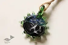 Zeenat ✤ Glass Jewellery ✤ Pendant ~ OM Embossed 