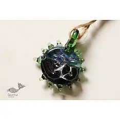 Zeenat ✤ Glass Jewellery ✤ Pendant ~ OM Embossed 