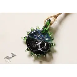 Zeenat ✤ Glass Jewellery ✤ Pendant ~ OM Embossed 