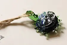 Zeenat ✤ Glass Jewellery ✤ Pendant ~ OM Embossed 