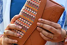 Zany Bags | Panja Dhurrie Purse- Brown