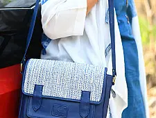 Zany Bags | Panja Dhurrie Tote Bag - Blue
