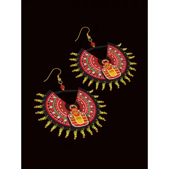 Razia Kunj ♥ Handcrafted Jewelry ♥ Theyyam Earring  (Medium) . L