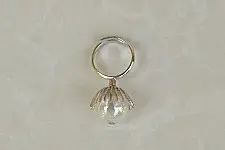 Bihag . Glass Jewellery ☼ Dandelion And Dew Drop Ring ~ 23