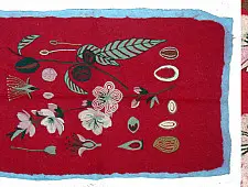 Kashmiri Namda ~ Badaam Laal (5' X 3') ~ 3