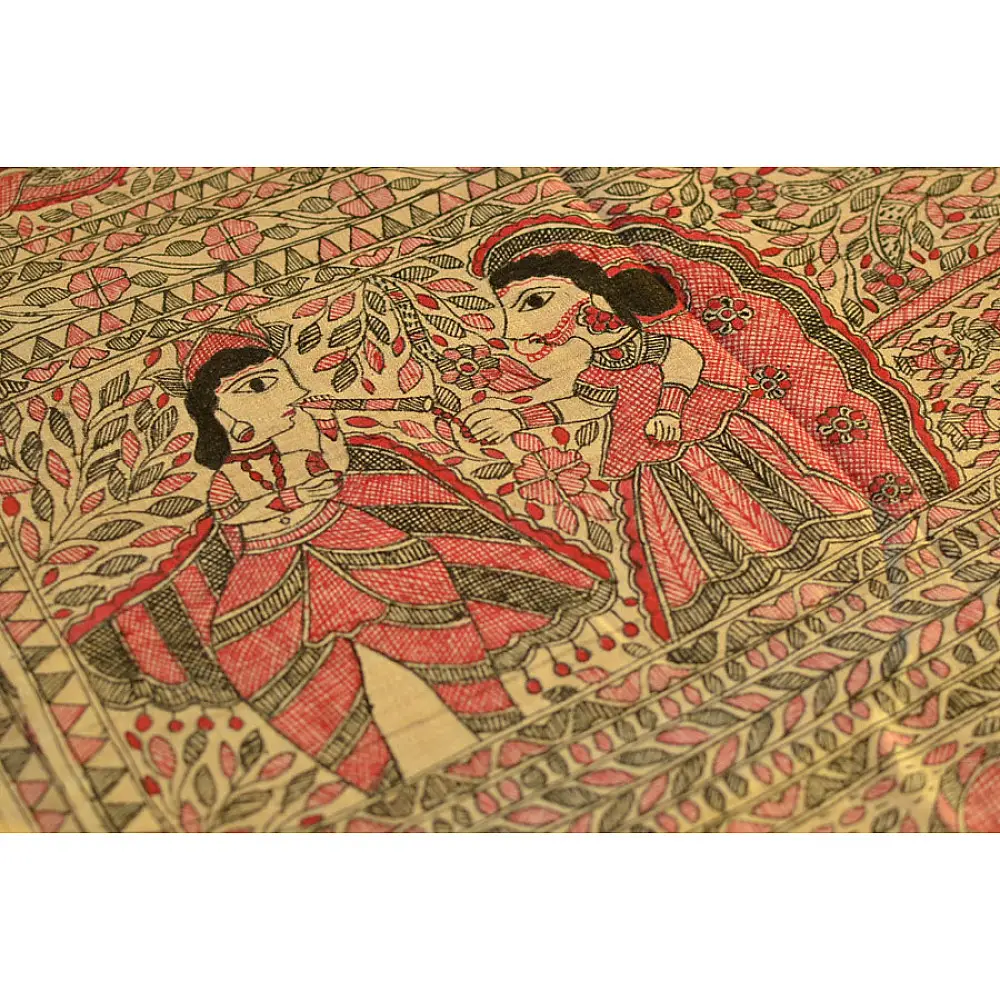 Dream Girl ❁ Tussar Silk . Madhubani Saree ❁ 3