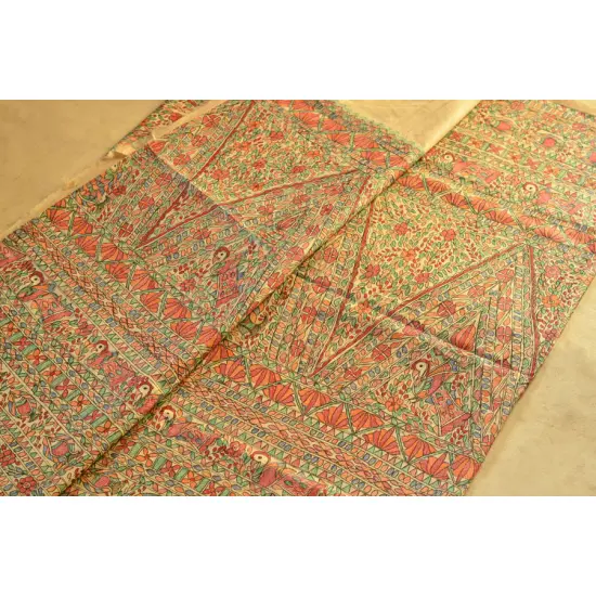 Dream Girl ❁ Tussar Silk . Madhubani Saree ❁ 8