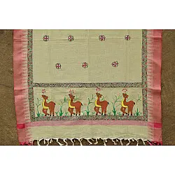 Urmika ❁ Cotton Silk . Madhubani Dupatta ❁ 8