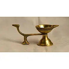 Ahar ✽ Brass . Solid Handle Diya