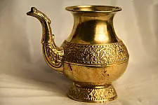 अर्चना ❋ Brass . Carving kalash (solid brass) ❋ 46