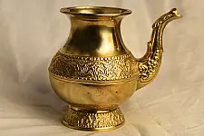 अर्चना ❋ Brass . Carving kalash (solid brass) ❋ 46