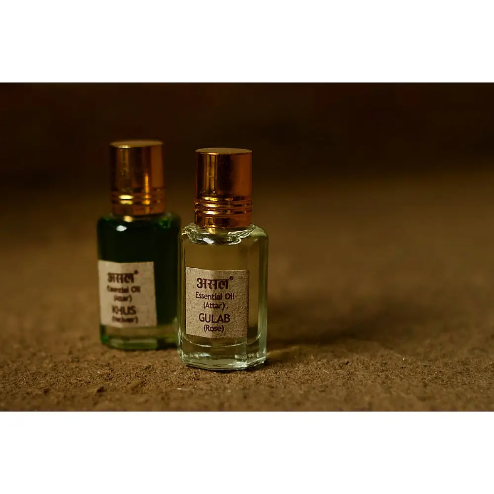 Attar (Natural Perfume) ~ Khus + Gulab