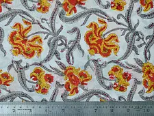 Sanganeri fabric ~ 22 (Block Printed . Per Meter)