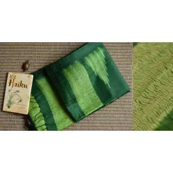 Haiku ✼ Handwoven Tussar-Spun Silk Shibori Saree { F }