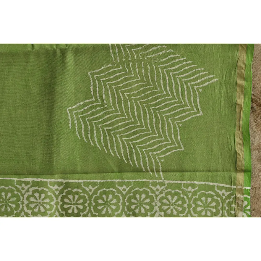 मधुमालती  ♠  Block Printed ♠ Chanderi Dress Material { 7 }