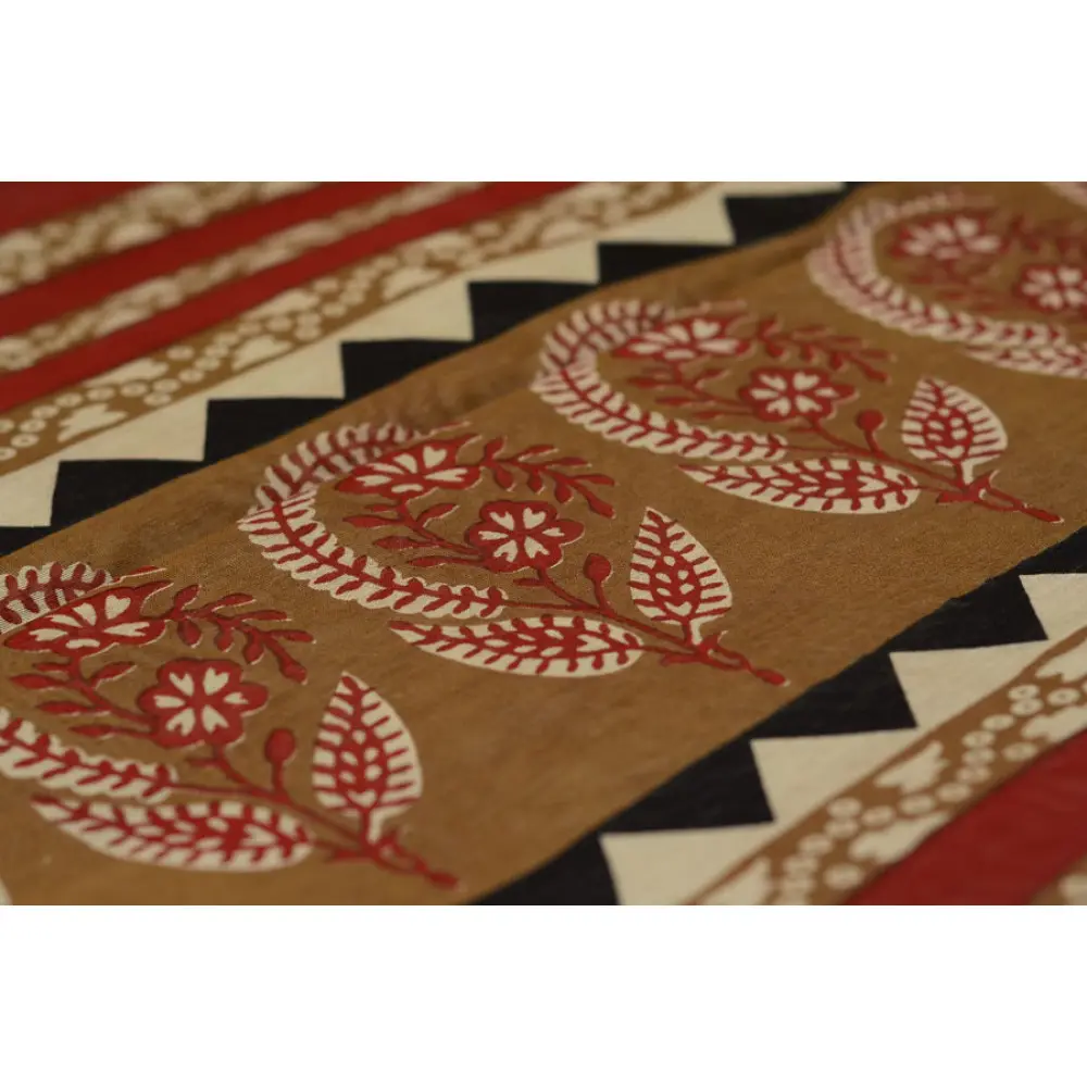 Abhigyana ~ Bhagru Block Printed . Chanderi Saree  {12}