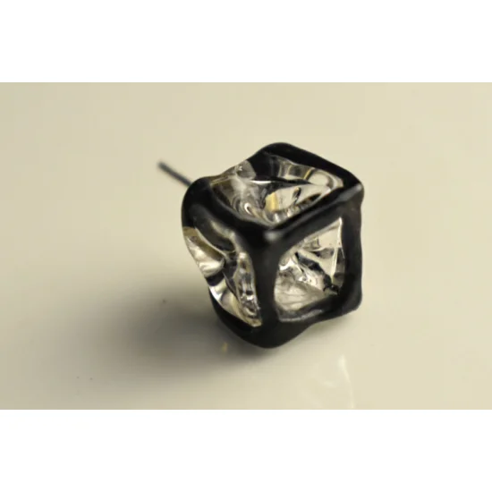 Zeenat ✤ Glass Jewellery ✤ Glass Cube ( Single Stud ) ~ 2