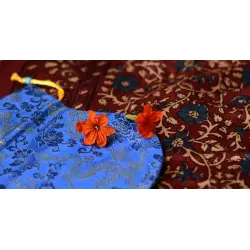 Ajrakh silk stole