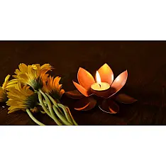 Courtyard ⚛  Lotus Copper Small Tea Light Holder ⚛ 47