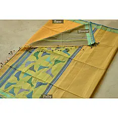Urvara ⚘ Organic Mercerised Cotton Saree ⚘ 24