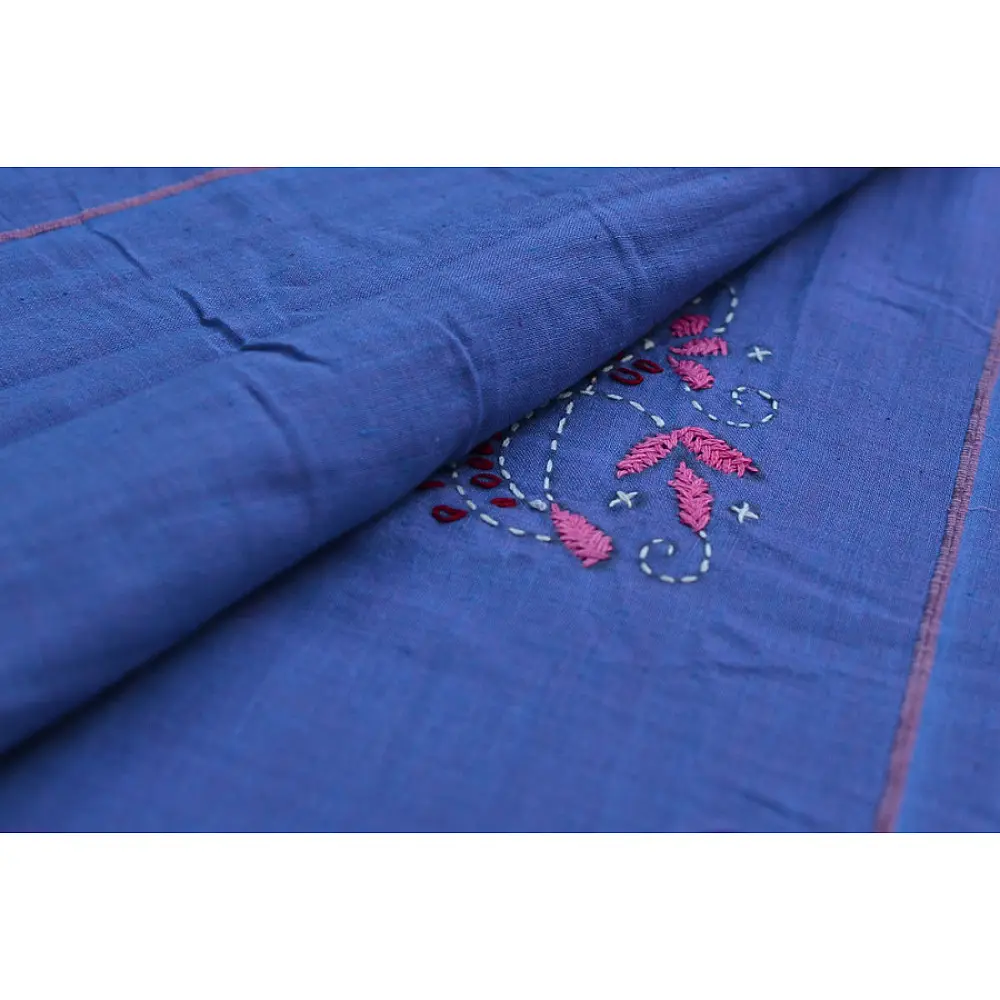Mirch Masala ☙ Embroidered . Cotton Saree  ☙ F