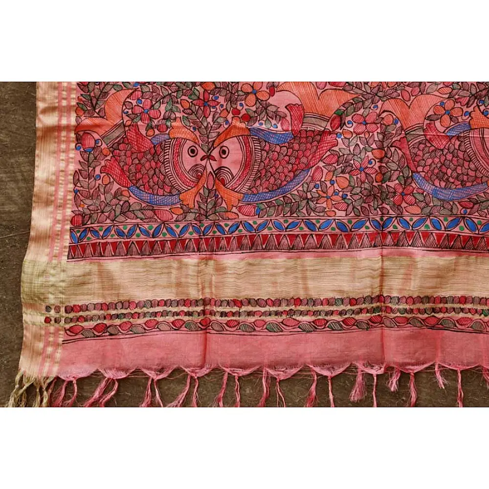 Madhulika ❁ Eri Silk Madhubani Dupatta ❁ 16