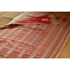 Posies of the wild ᚒ Sambalpuri ikat ᚒ Row silk saree ~ A