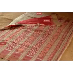 Posies of the wild ᚒ Sambalpuri ikat ᚒ Row silk saree ~ A