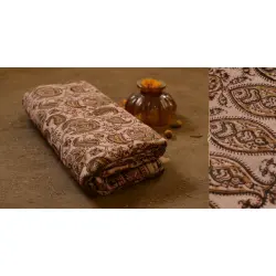 बेला ✤ Kalamkari Motif . Block Printed . Cotton Saree ✤ B