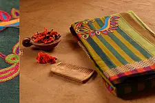 संजोग ⚵ Narayanpet Cotton Saree + Kutch Embroidery ⚵ 4