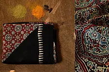 दस्तूर ❂ Gajji Silk . Ajrakh Saree { 10 }