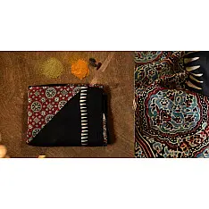 दस्तूर ❂ Gajji Silk . Ajrakh Saree { 10 }