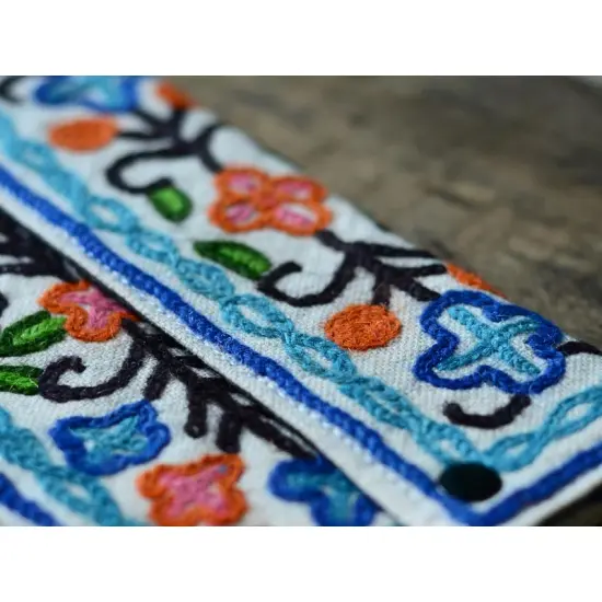 Aari-work Kashmir ~ Hand clutches (BLUE)