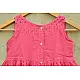 pink pure cotton girls frock with delicate hand embroidered motifs and a gathered skirt