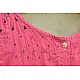 pink pure cotton girls frock with delicate hand embroidered motifs and a gathered skirt