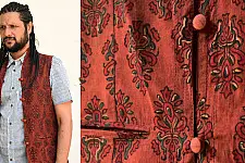 Ajrakh Block Printed Jacket ♦ 35