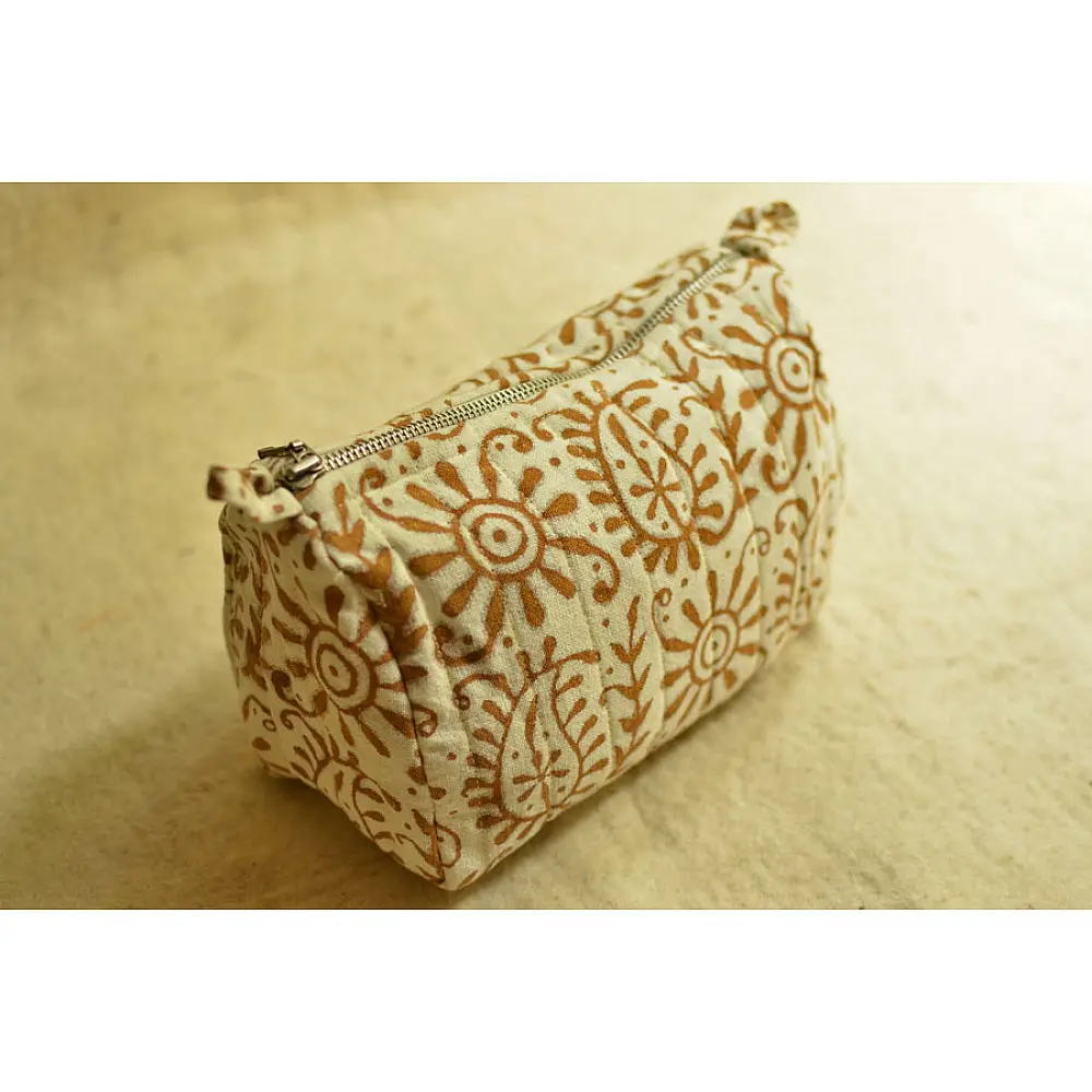Block Printed Pouch ~ 01