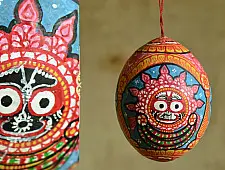 Pattachitra ~ Coconut Hanging ~ 1