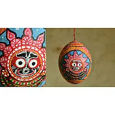 Pattachitra ~ Coconut Hanging ~ 1