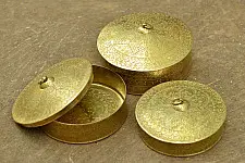 Ahar ✽ Brass ~ Dabro | Biggest -5.8" x 5.8" x 3" { Set of three }