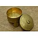 handmade brass mukhwas box shop pure Brass ~ 4 x 4 x 4.2 Mukhwas Box