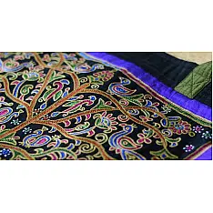 Ahir embroidery ~ Raw silk carry bag