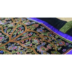 Ahir embroidery ~ Raw silk carry bag