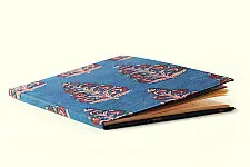 Whispers in pages II ~ Ajrakh letter diary (Blue)
