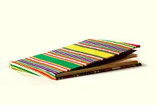 Mashru Striped (Multi Colour) ~ Ruled yellow pages Diary