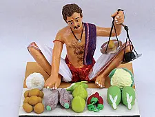 गुड़ियावाला ❤ Clay Dolls ❤  Vegetable seller