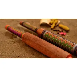 Kutch lacquer rolling pin ~ Belan