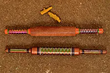 Kutch lacquer rolling pin ~ Belan