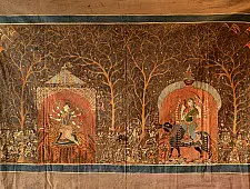 Sacred cloth of the Goddess- Vishat Mata & Ambe Mata ( 63"X40" )